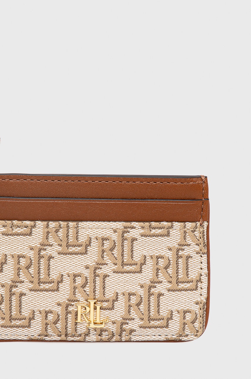 

Чохол на банківські карти Lauren Ralph Lauren жіночий колір коричневий