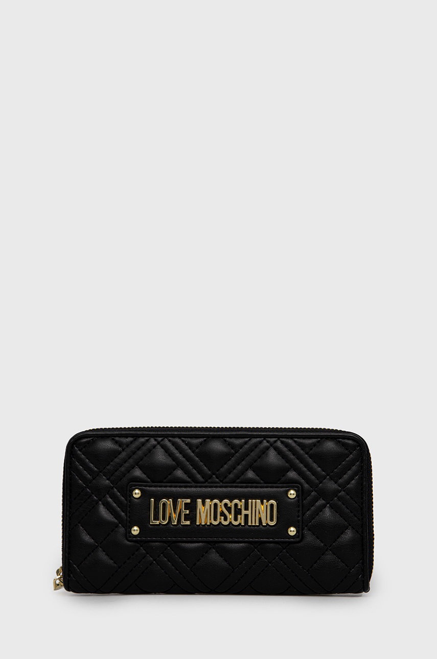 

Портфейл Love Moschino дамски в черно, Черен