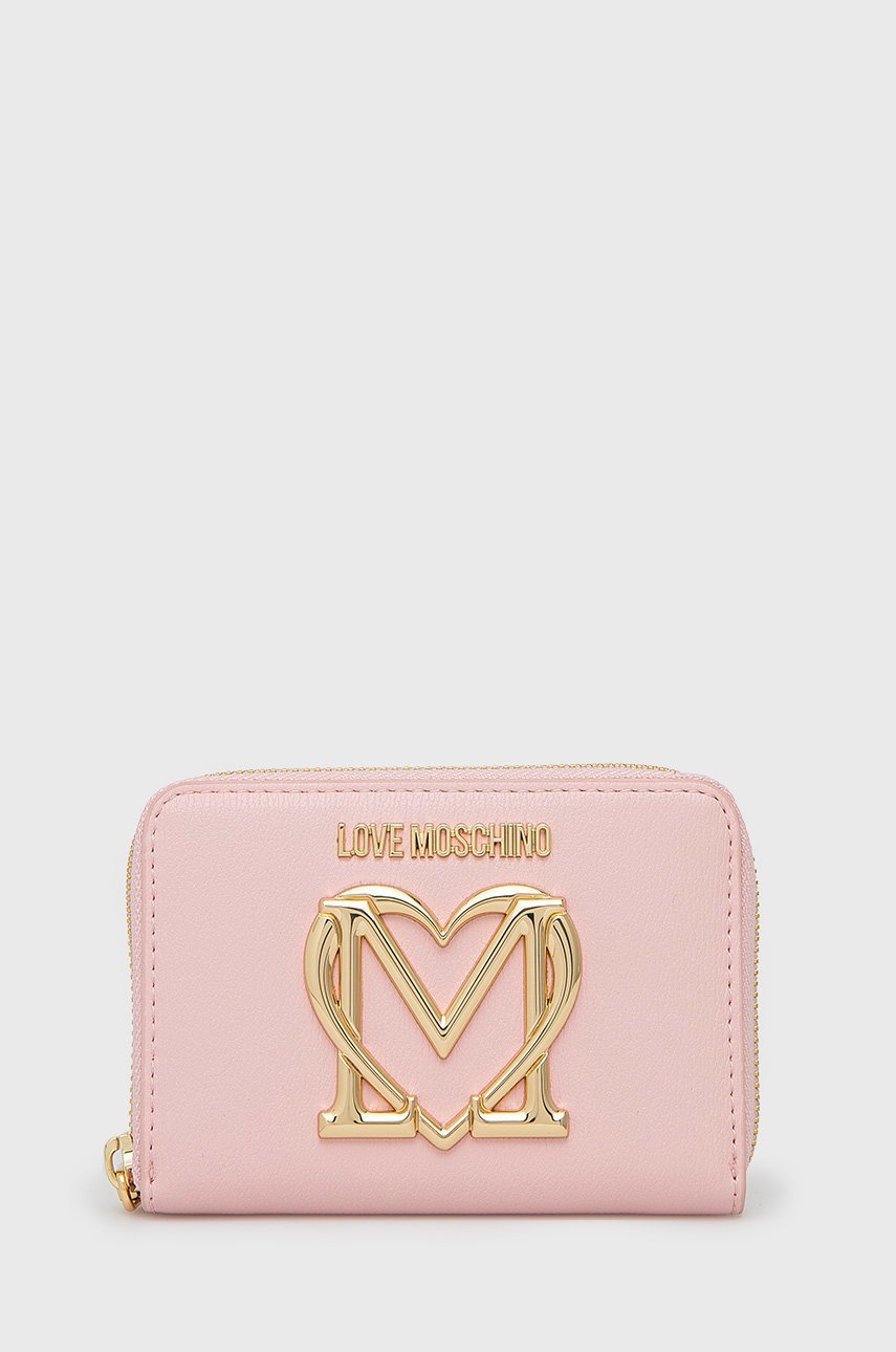 

Портфейл Love Moschino дамски в розово, Розов