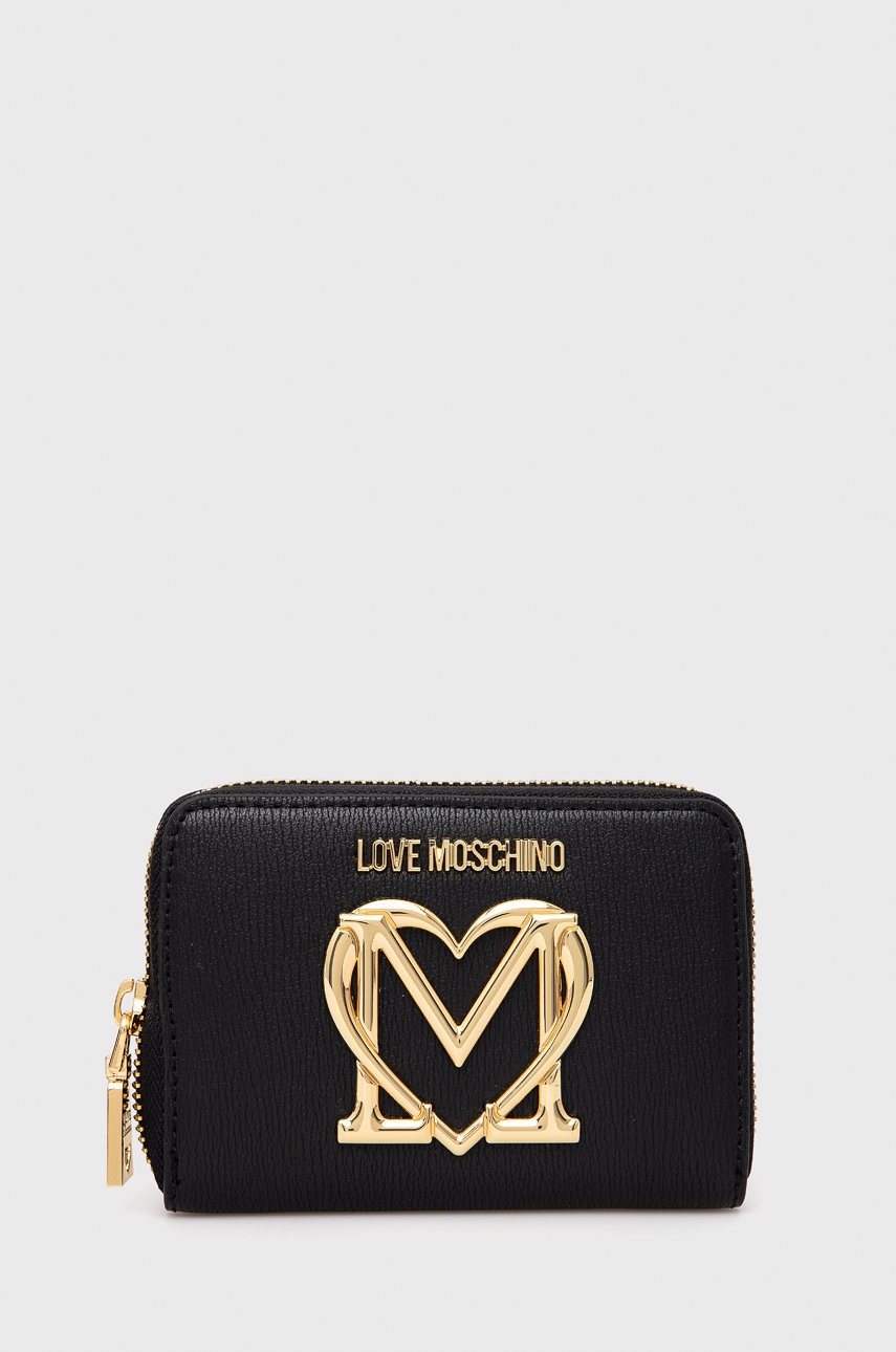

Портфейл Love Moschino дамски в черно, Черен