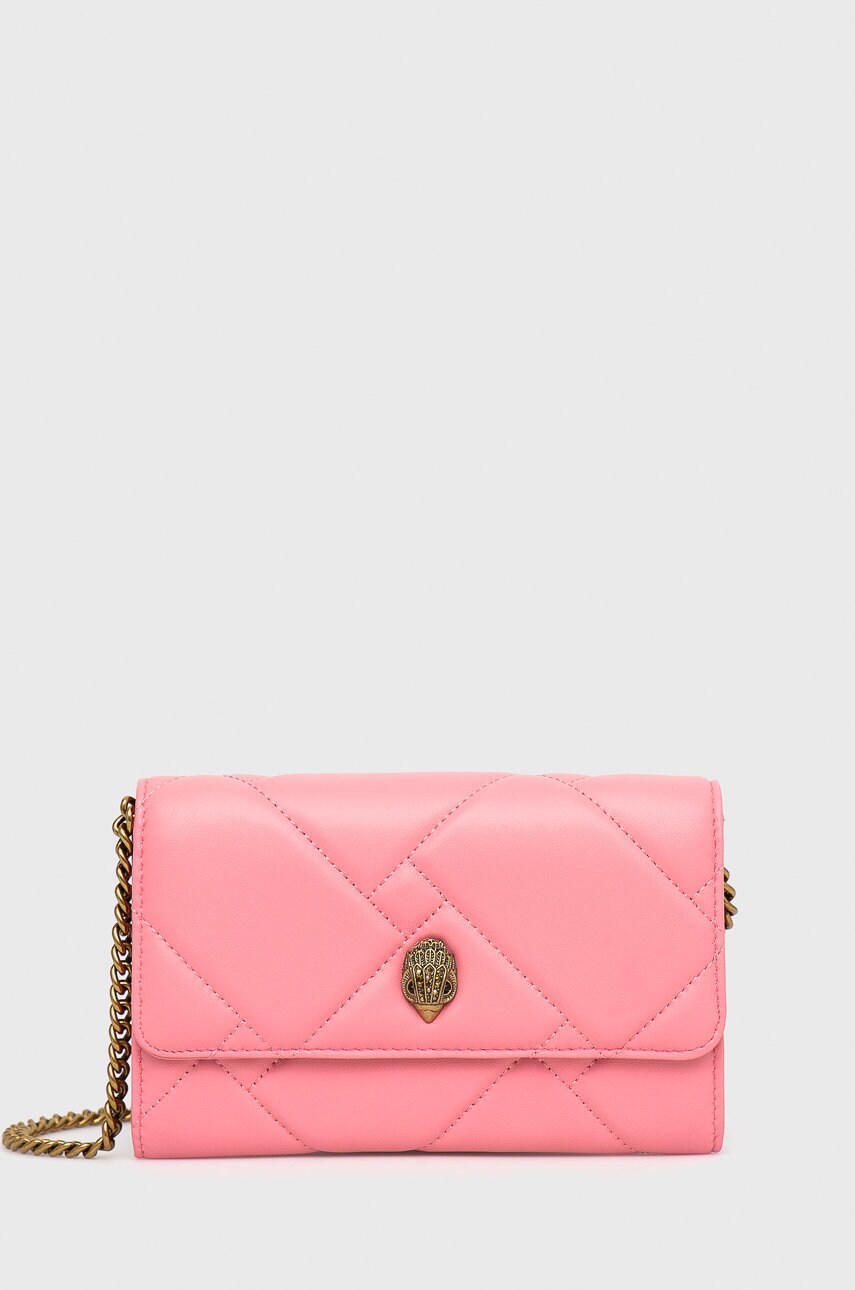 

Кожен клъч Kurt Geiger London в розово, Розов