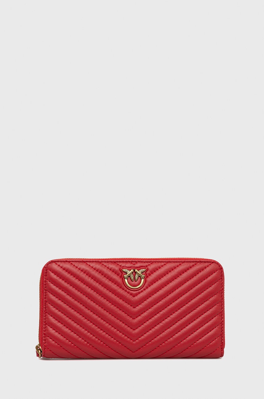 

Кожен портфейл Pinko дамски в червено, Червен