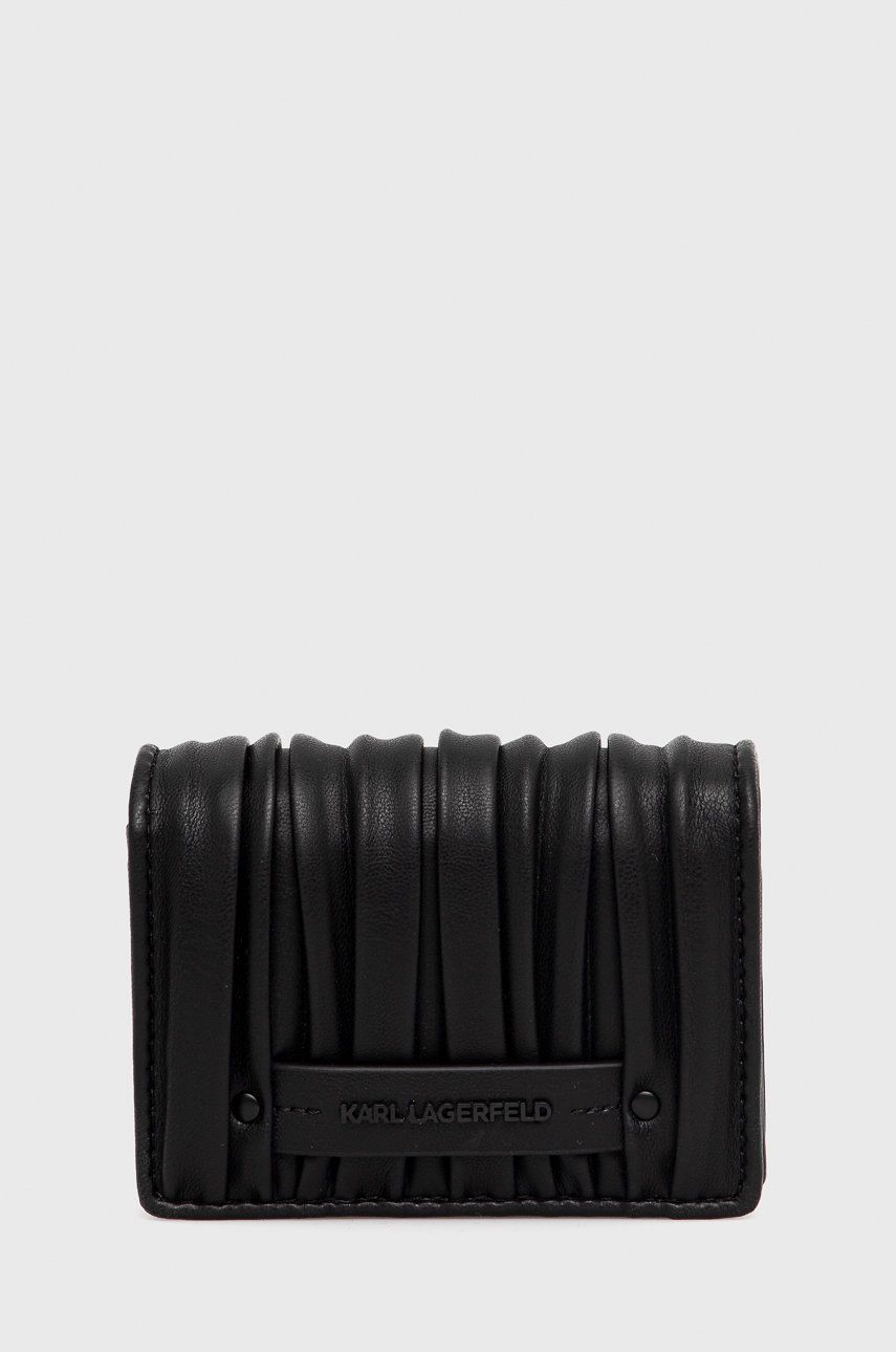 Karl Lagerfeld portofel femei, culoarea negru accesorii imagine noua gjx.ro