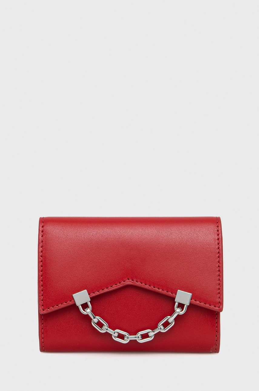 

Кожен портфейл Karl Lagerfeld дамски в червено, Червен