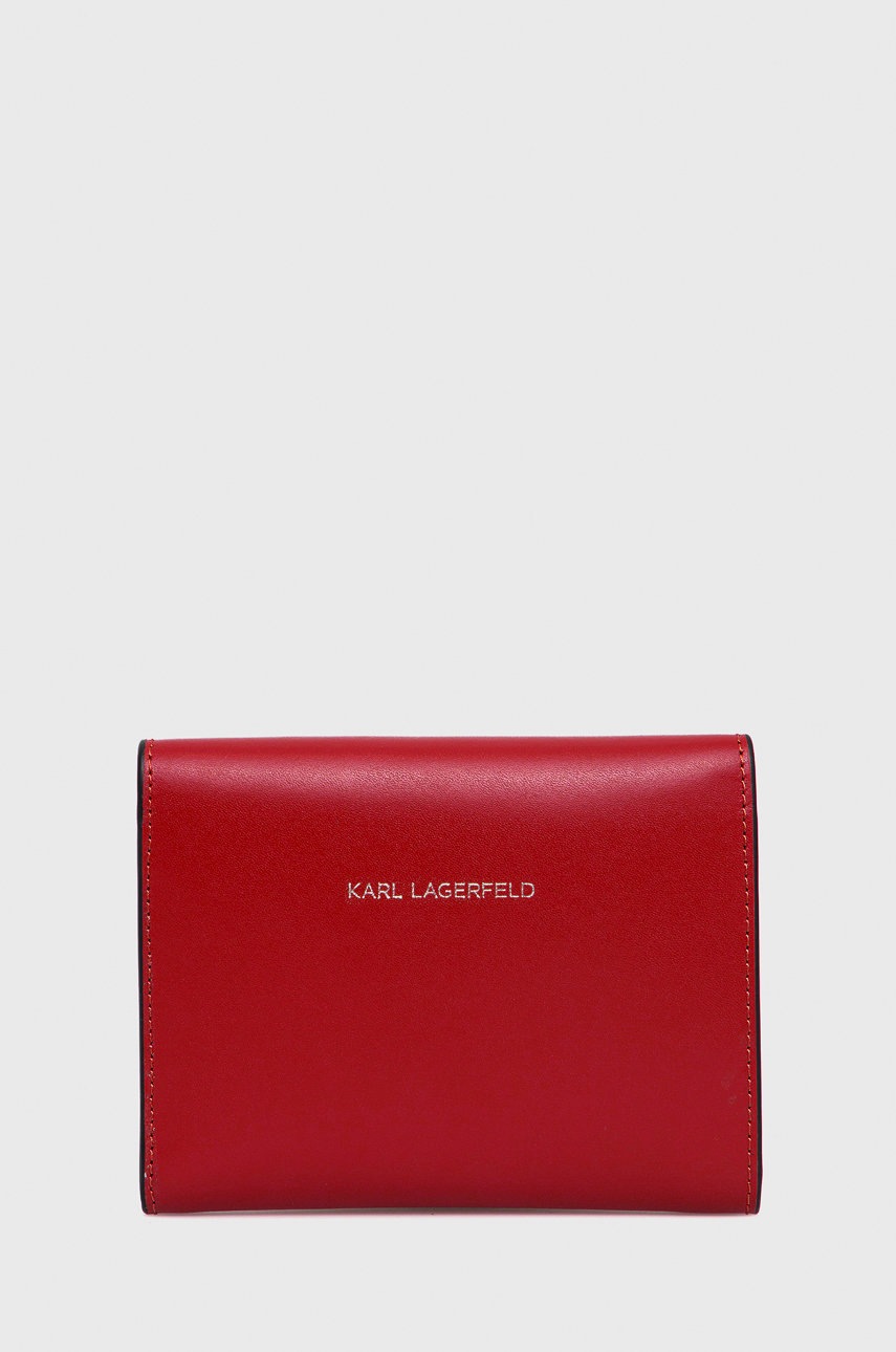 

Кожаный кошелек Karl Lagerfeld женский цвет красный