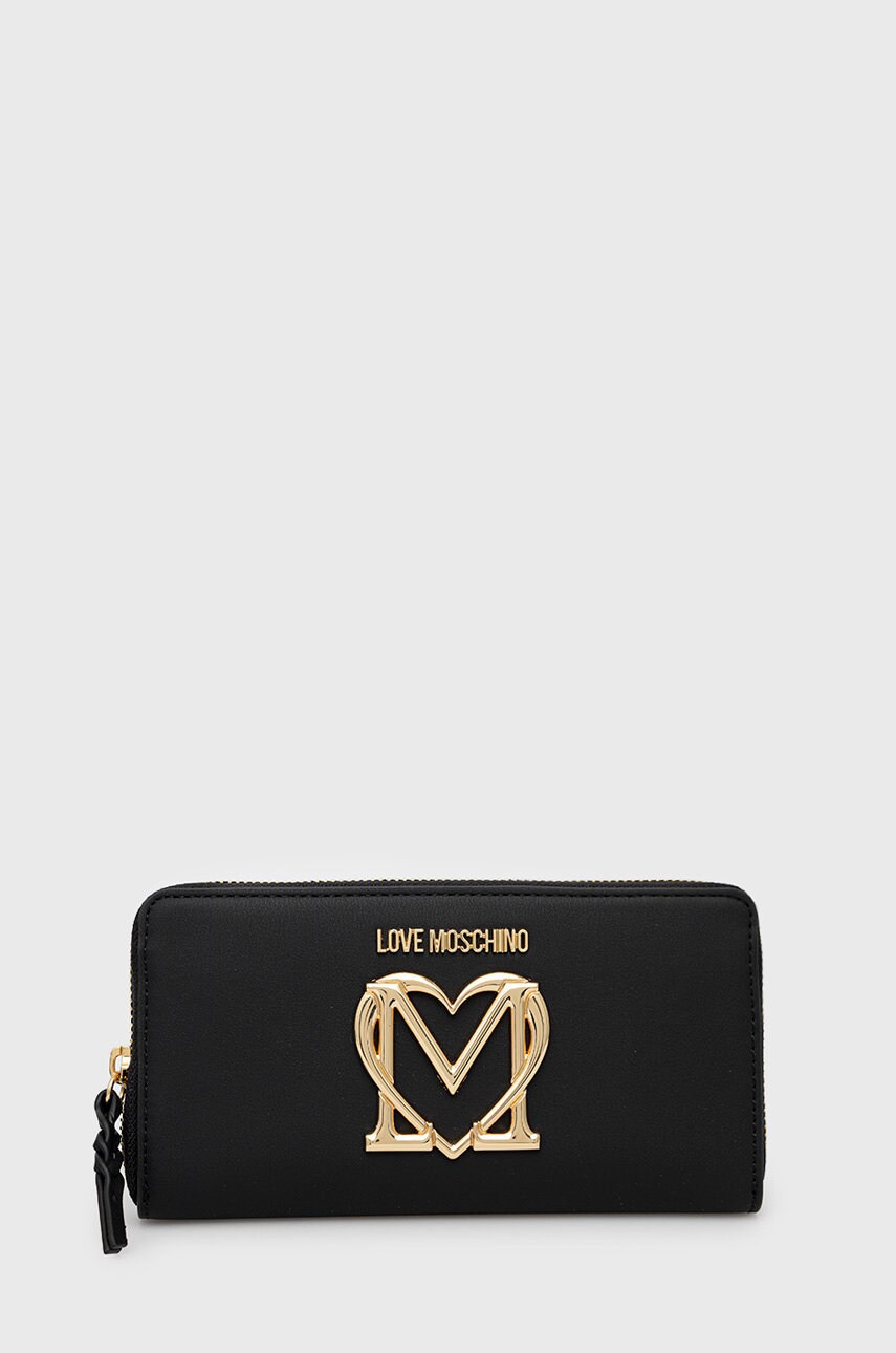 

Портфейл Love Moschino дамски в черно, Черен