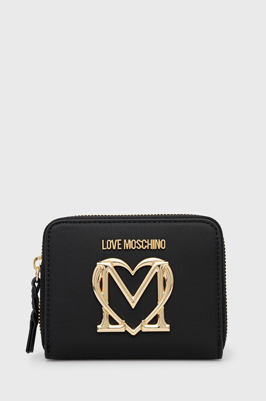 

Портфейл Love Moschino дамски в черно, Черен