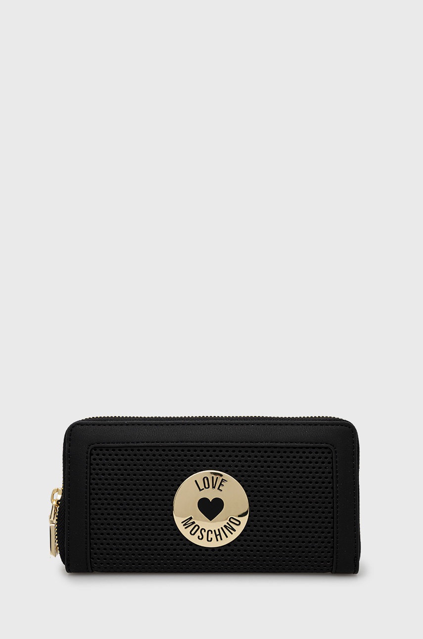 

Портфейл Love Moschino дамски в черно, Черен