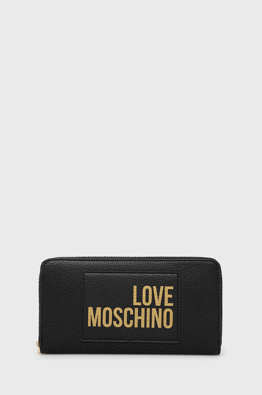 

Портфейл Love Moschino дамски в черно, Черен