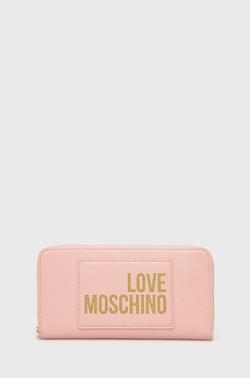 

Портфейл Love Moschino дамски в розово, Розов