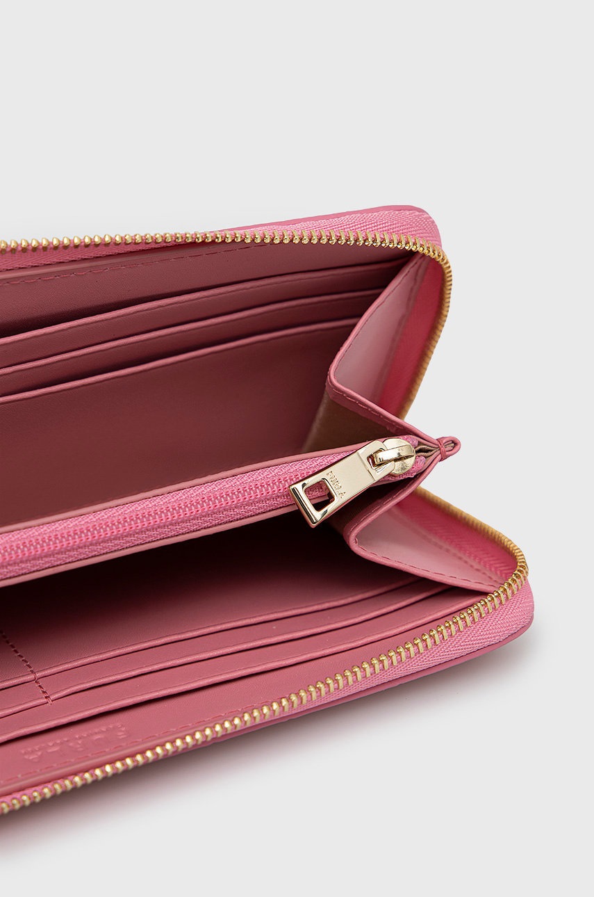 

Шкіряний гаманець Furla жіночий колір фіолетовий