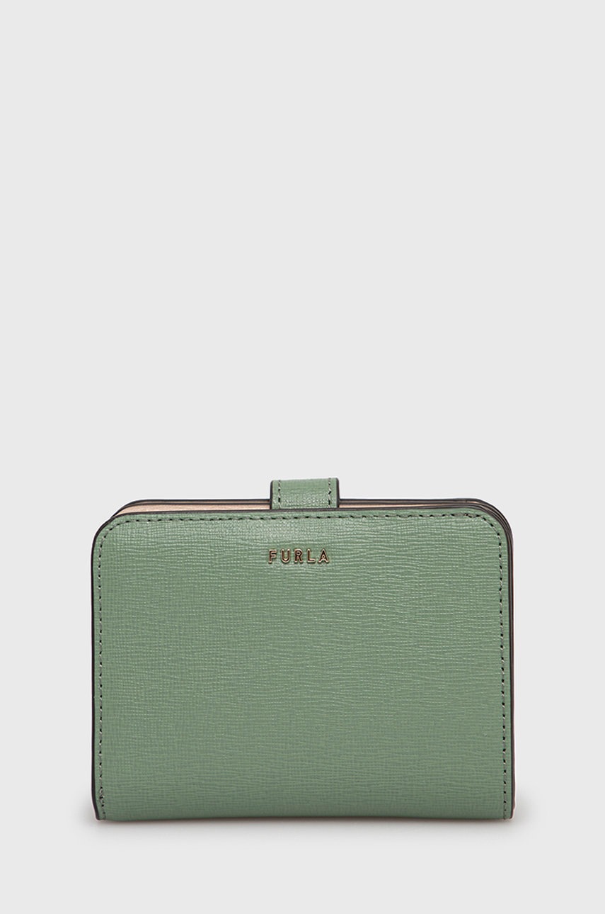 

Кожен портфейл Furla дамски в зелено, Зелен