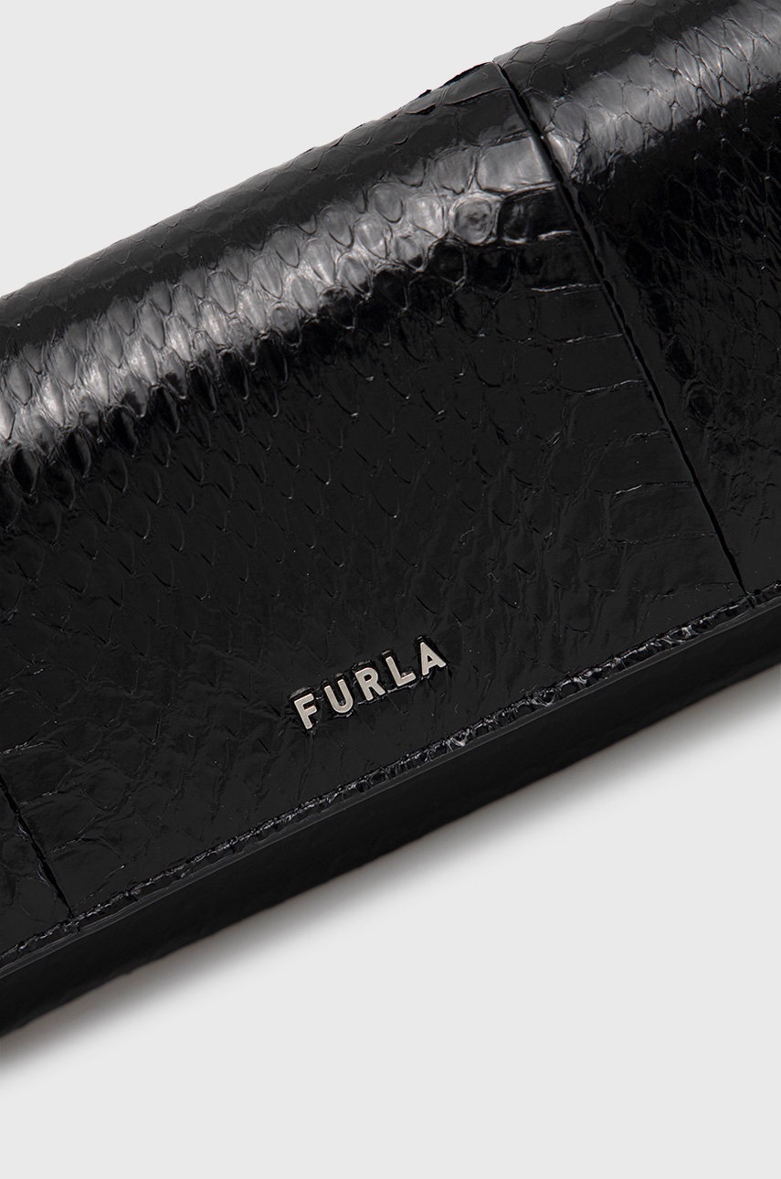 

Кожаный кошелек Furla женский цвет чёрный