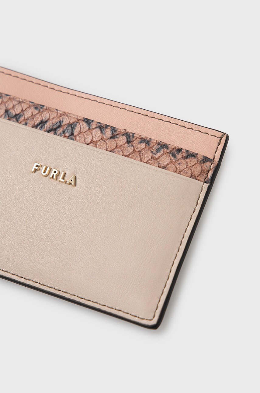 Furla carcasa din piele femei, culoarea bej