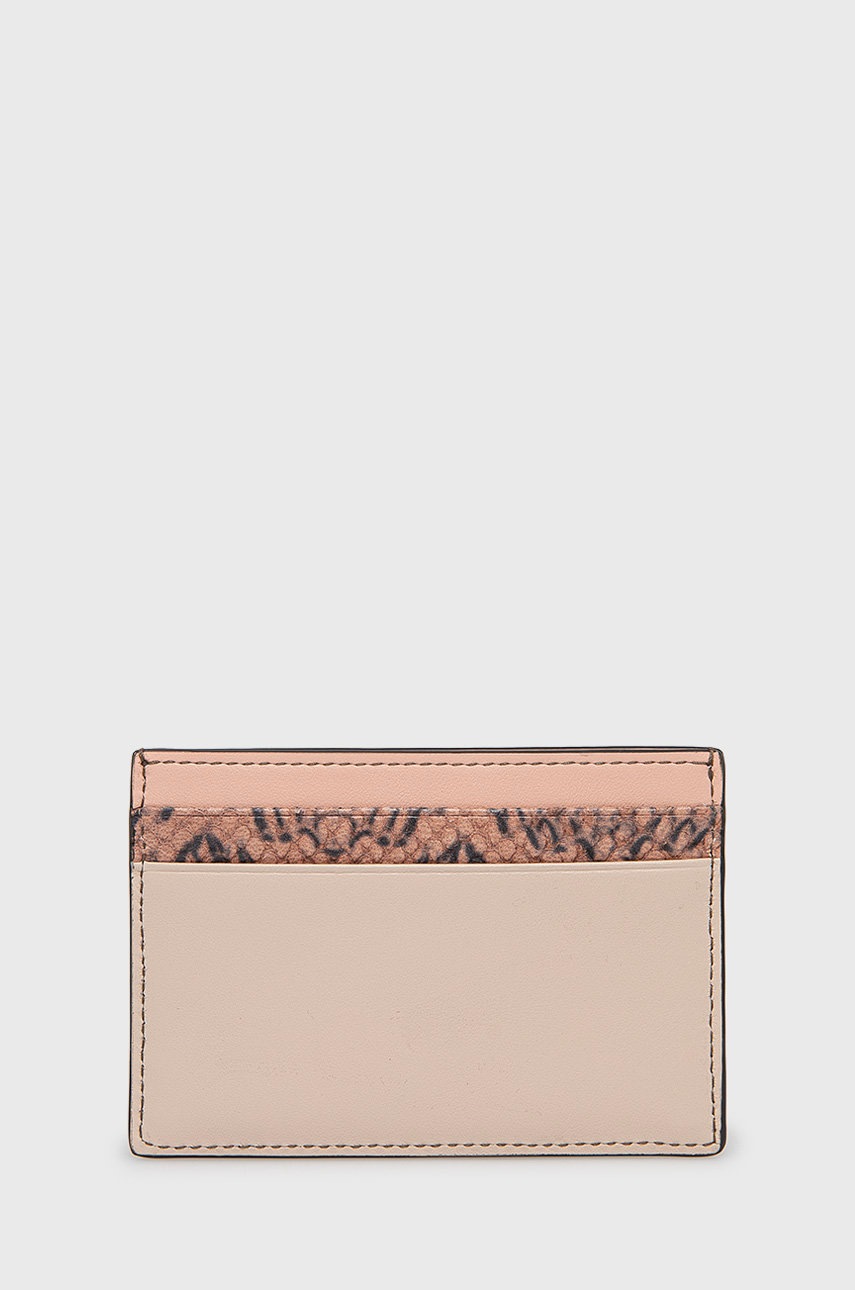 

Шкіряний чохол на банківські карти Furla жіночий колір бежевий