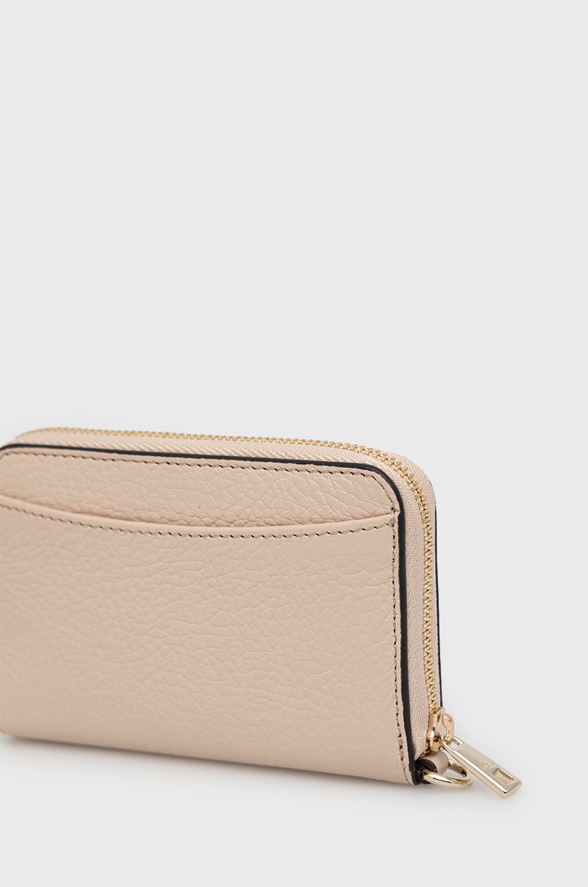 

Кожаный кошелек Furla женский цвет бежевый