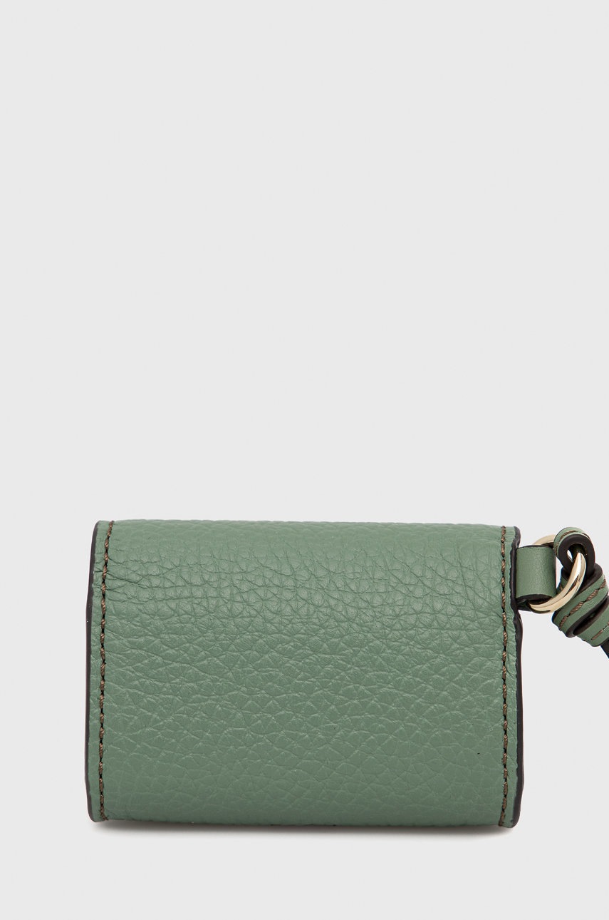 

Кожаный футляр для airpod Furla женский цвет зелёный