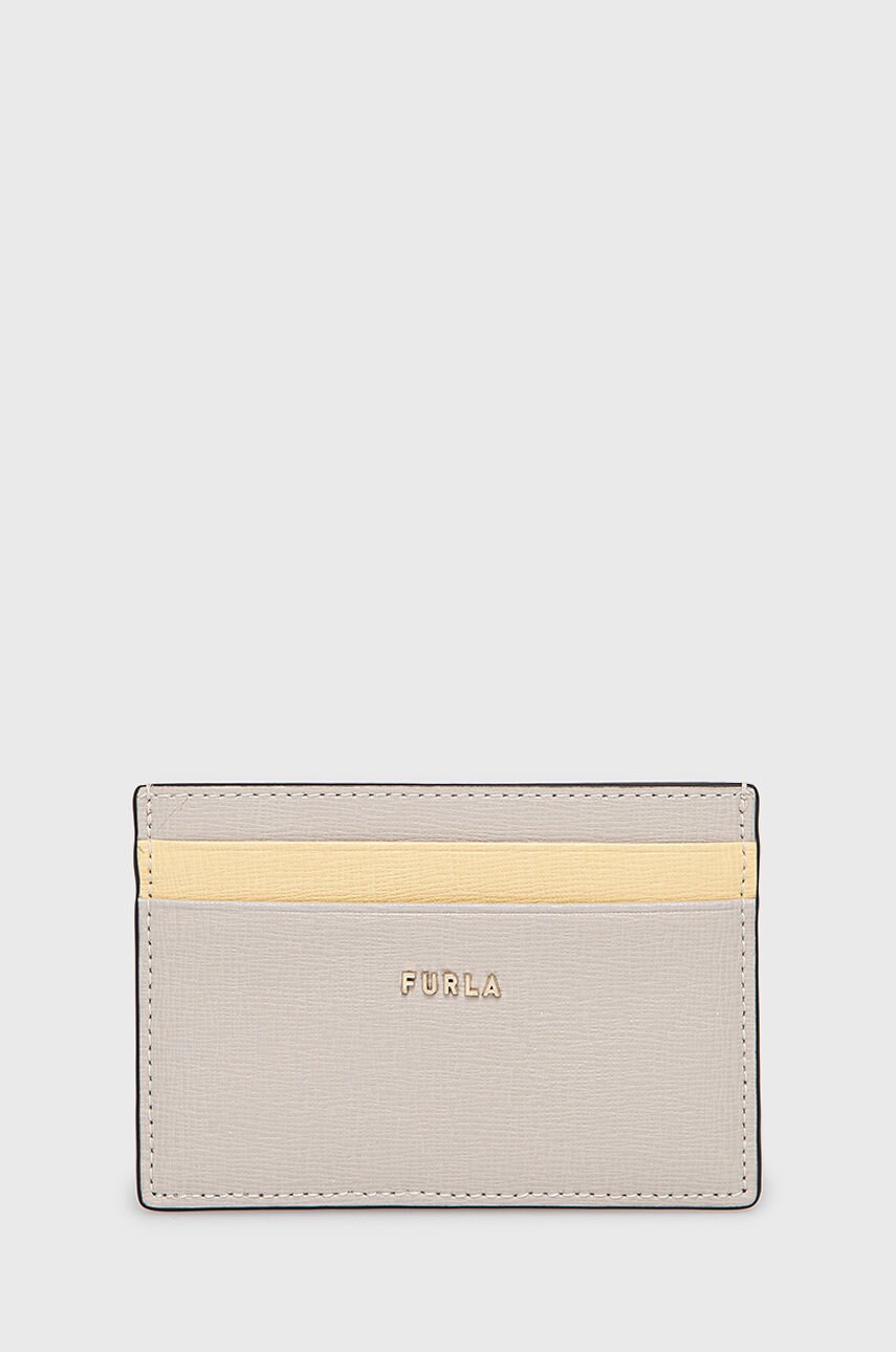 Furla carcasa din piele femei, culoarea gri
