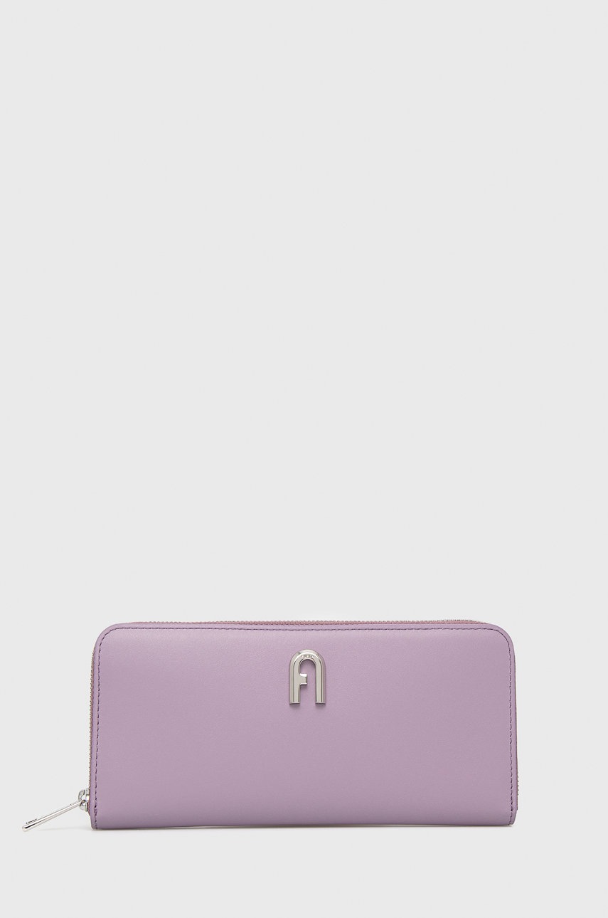 

Кожен портфейл Furla дамски в лилаво, Виолетов