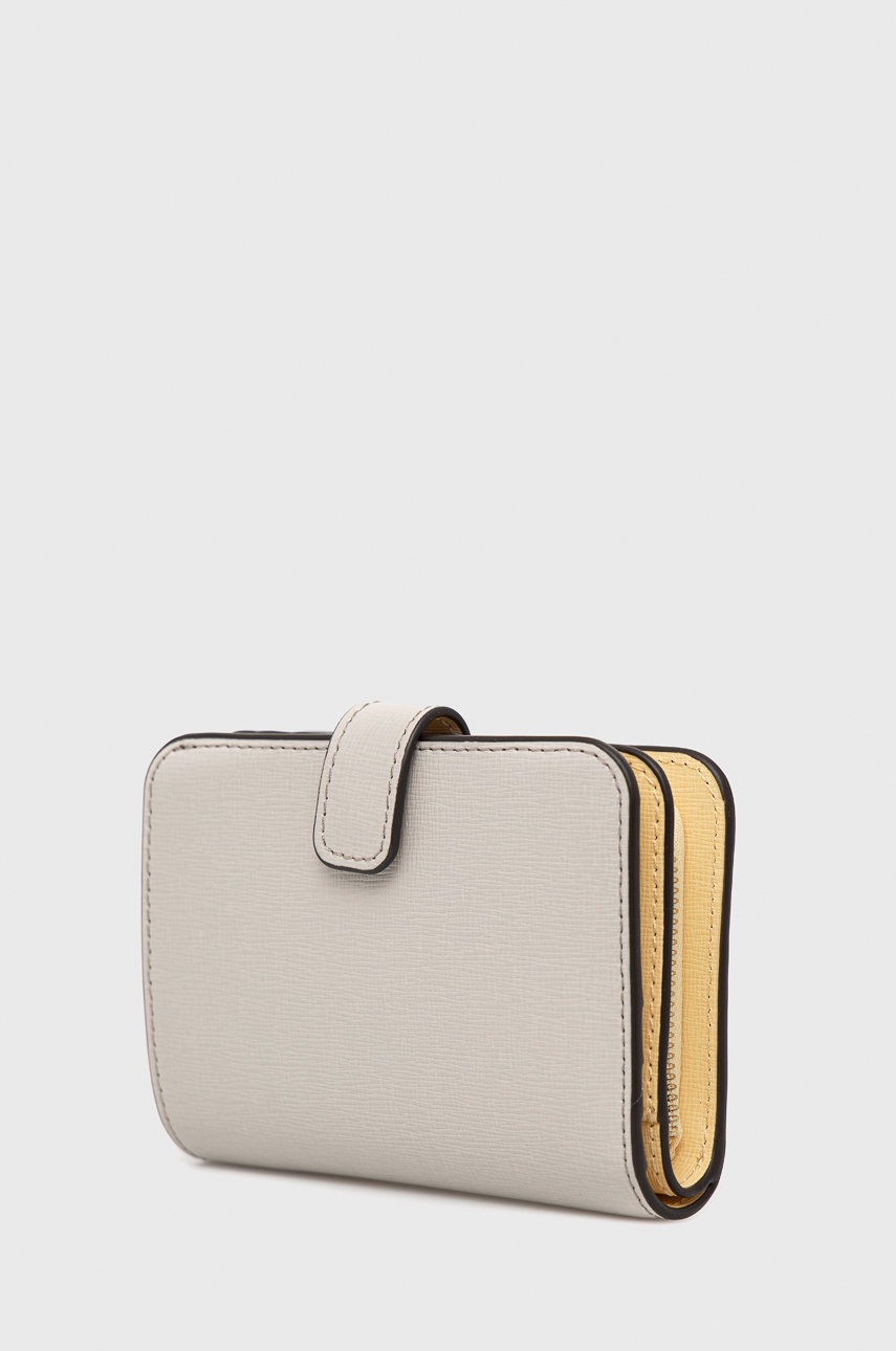 

Кожаный кошелек Furla женский цвет бежевый