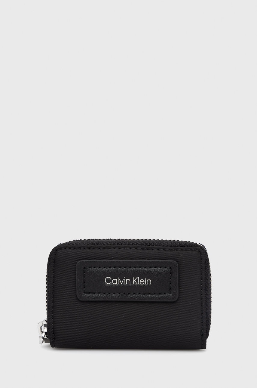 

Портфейл Calvin Klein дамски в черно, Черен