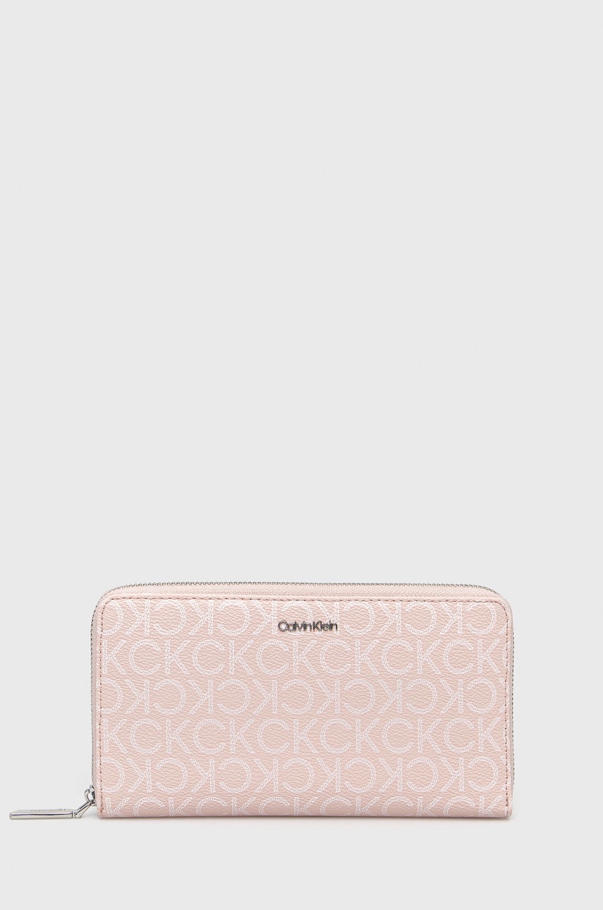 

Портфейл Calvin Klein дамски в розово, Розов