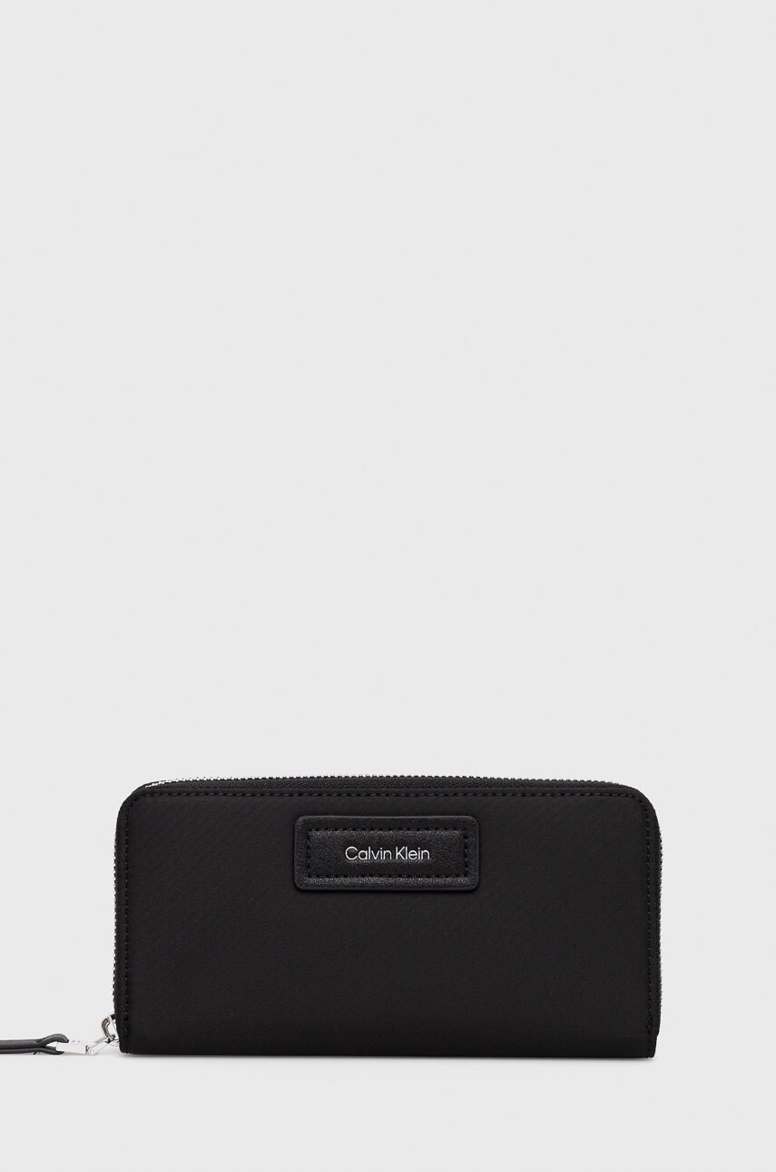 

Портфейл Calvin Klein дамски в черно, Черен