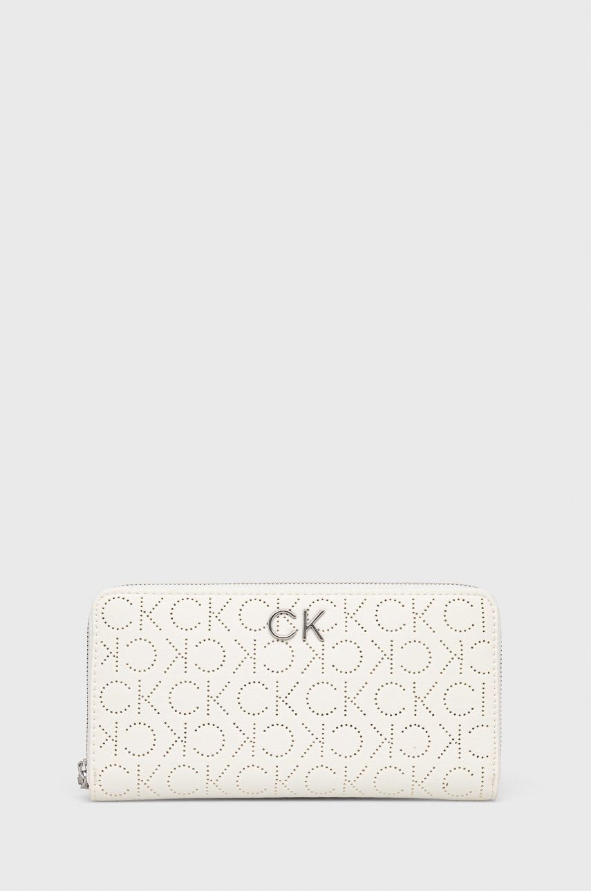 Calvin Klein portfel damski kolor biały