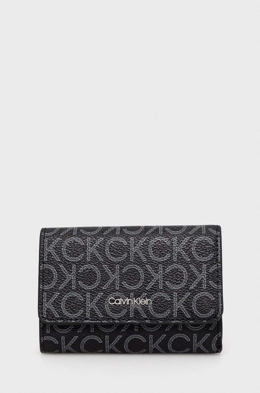 

Портфейл Calvin Klein дамски в черно, Черен