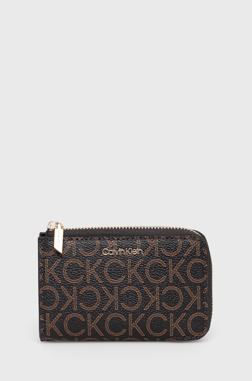 

Портфейл Calvin Klein дамски в кафяво, Кафяв