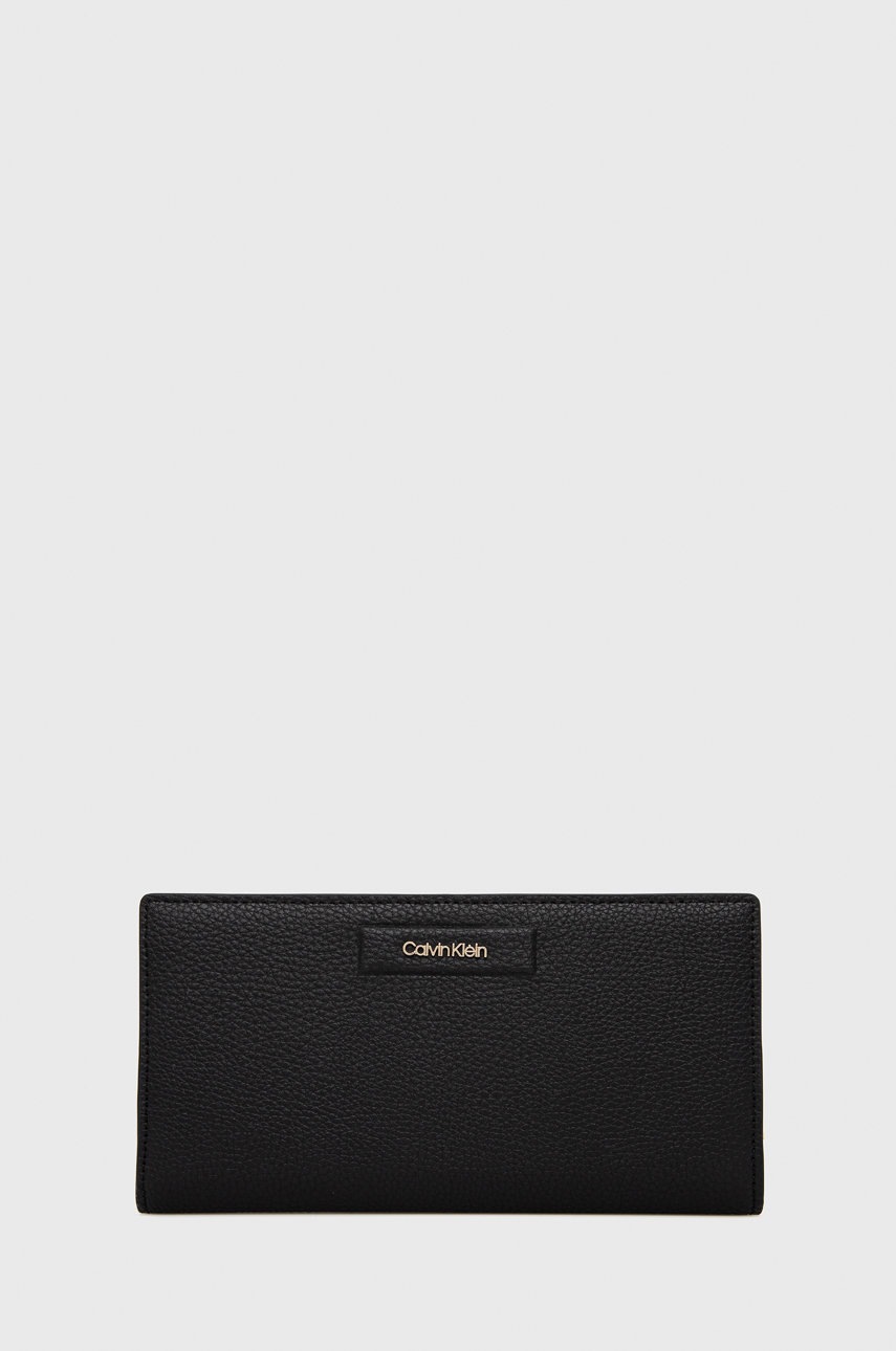 

Портфейл Calvin Klein дамски в черно, Черен