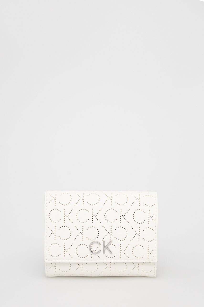 

Портфейл Calvin Klein дамски в бяло, Бял