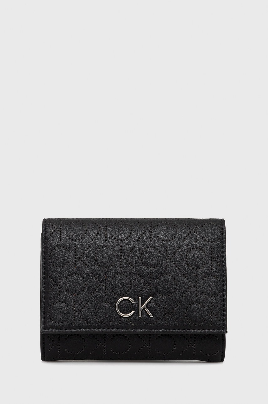

Портфейл Calvin Klein дамски в черно, Черен