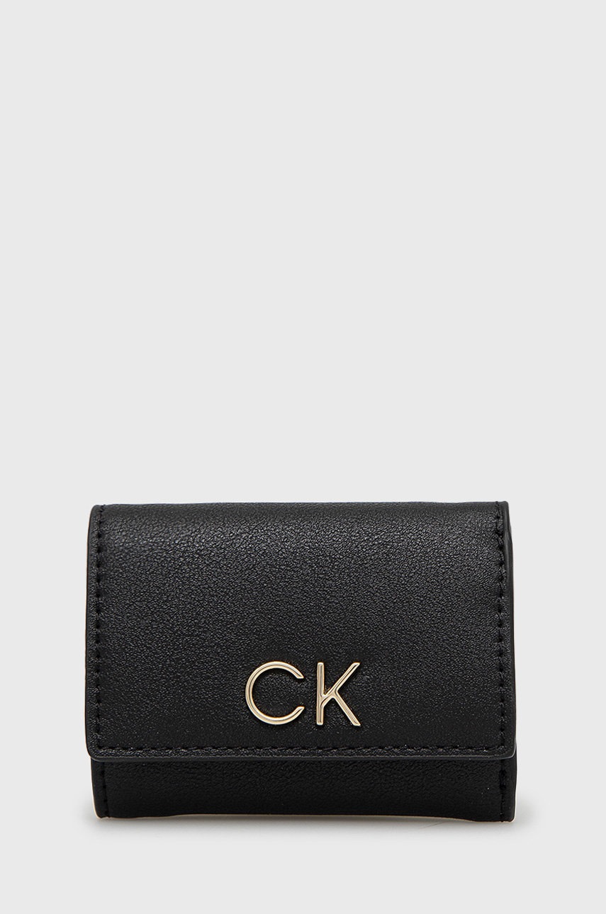 

Портфейл Calvin Klein дамски в черно, Черен