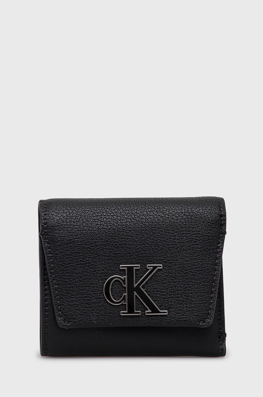 

Портфейл Calvin Klein Jeans дамски в черно, Черен