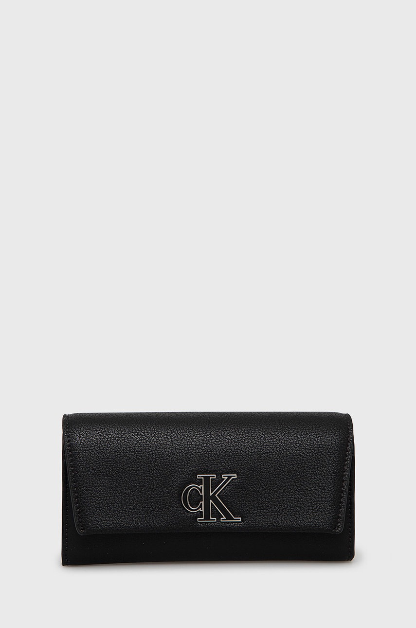 

Портфейл Calvin Klein Jeans дамски в черно, Черен