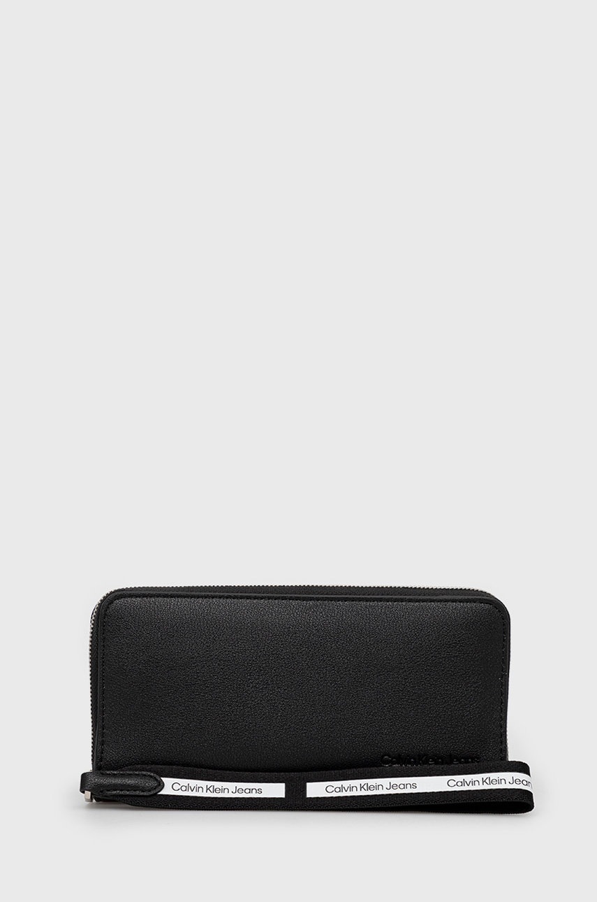

Портфейл Calvin Klein Jeans дамски в черно, Черен
