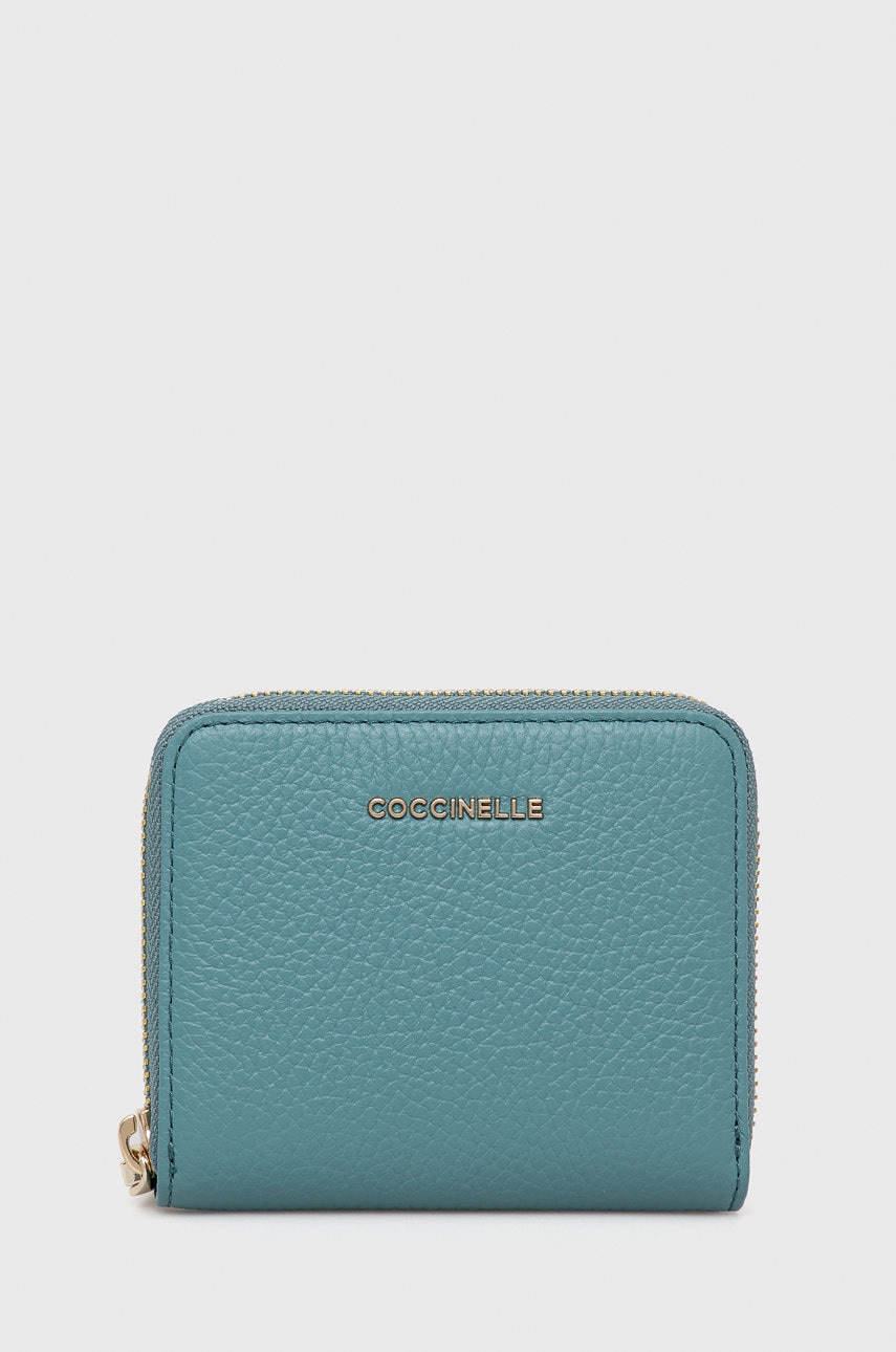 

Кожен портфейл Coccinelle дамски в тюркоазено, Тюркоазен