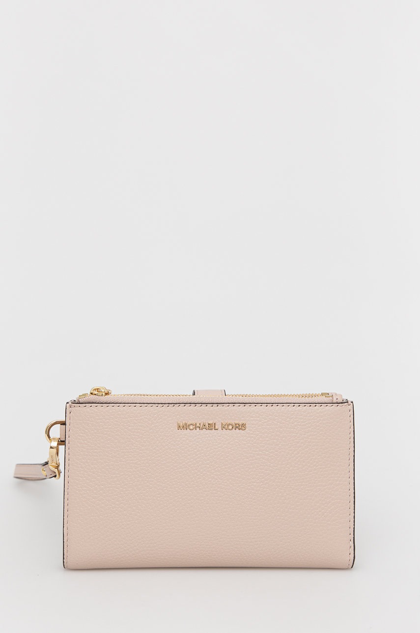 

Кожен портфейл MICHAEL Michael Kors дамски в розово, Розов