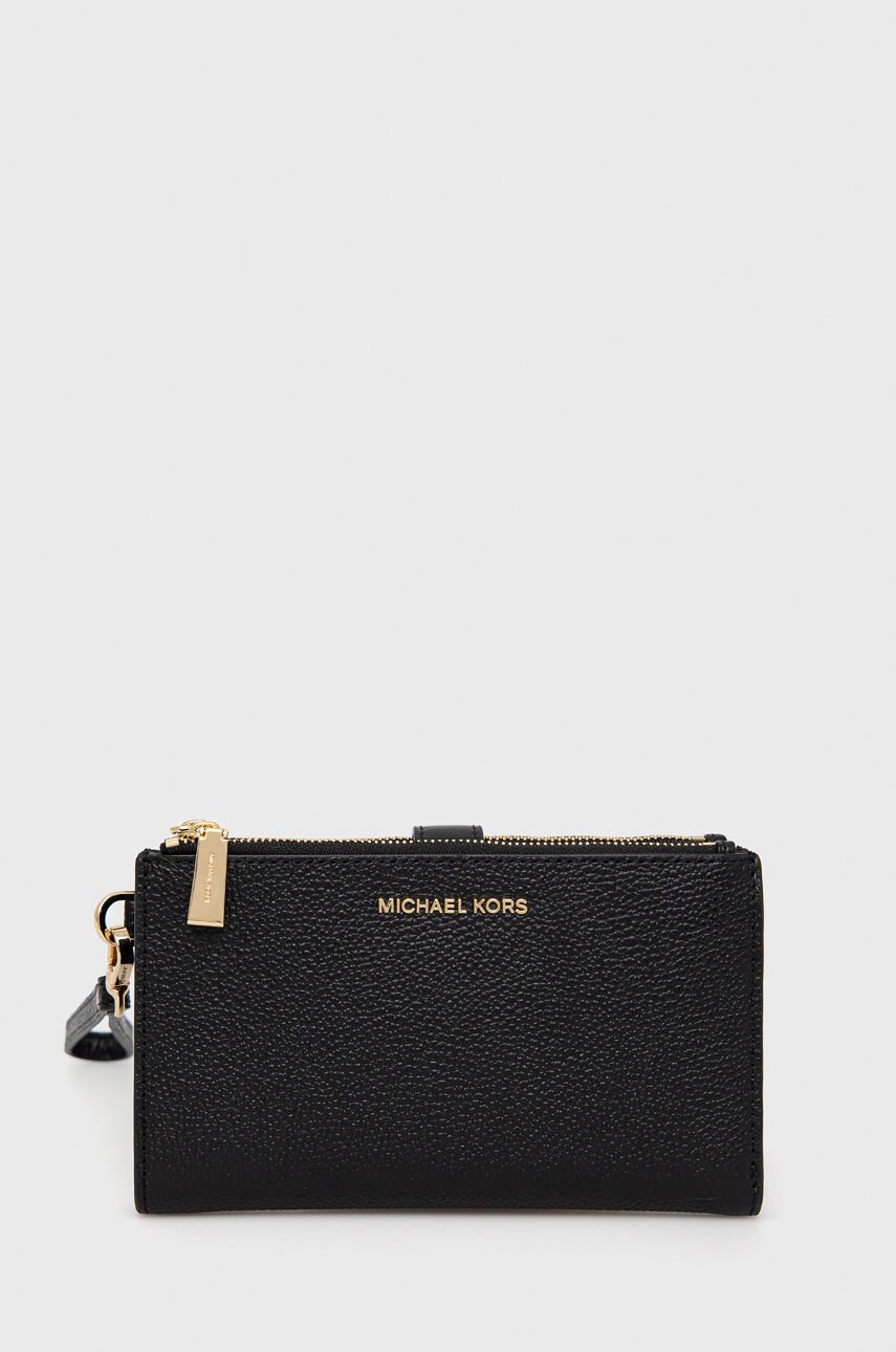 

Шкіряний гаманець MICHAEL Michael Kors жіночий колір чорний