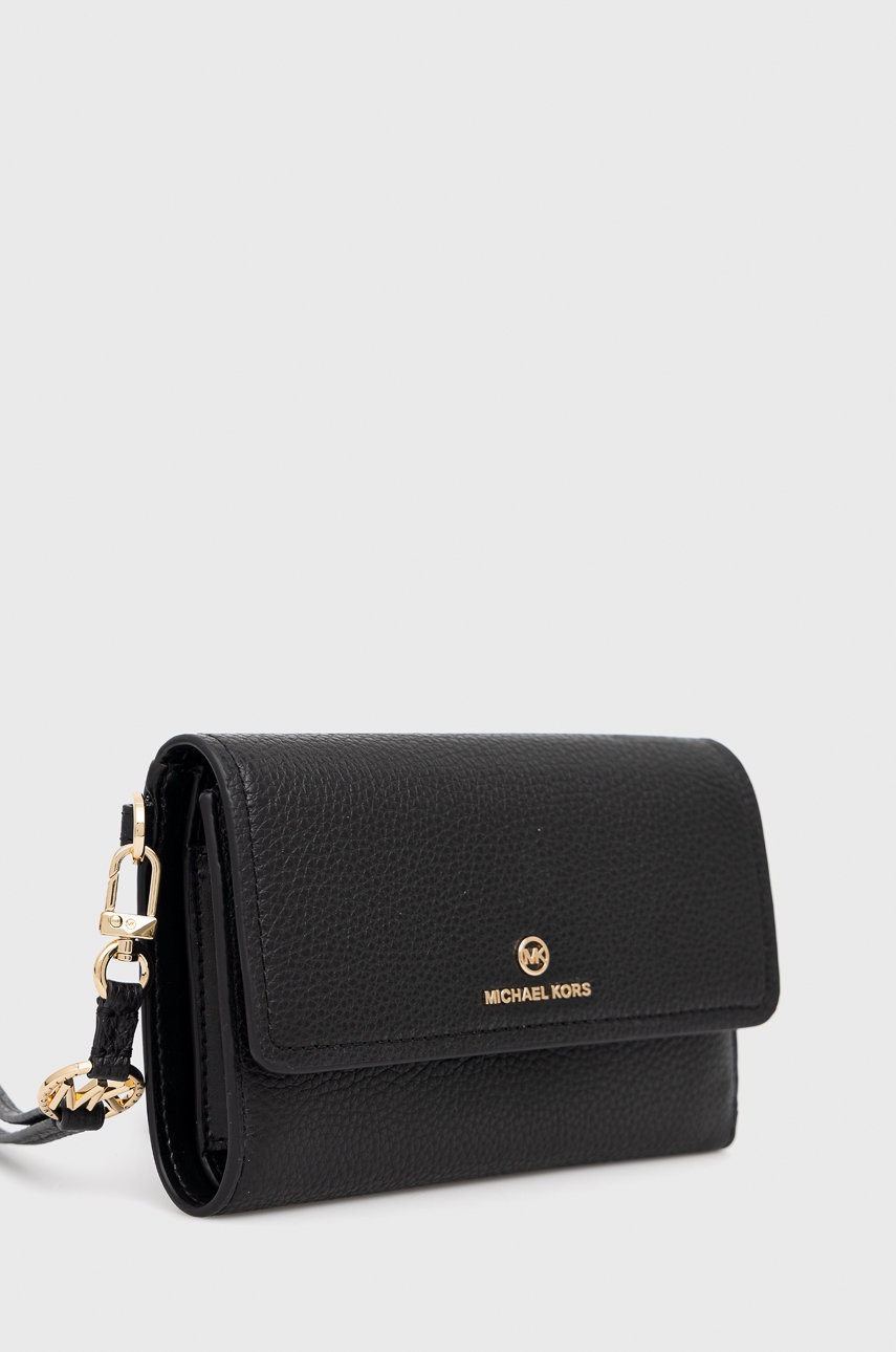 

Кожаный кошелек MICHAEL Michael Kors женский цвет чёрный