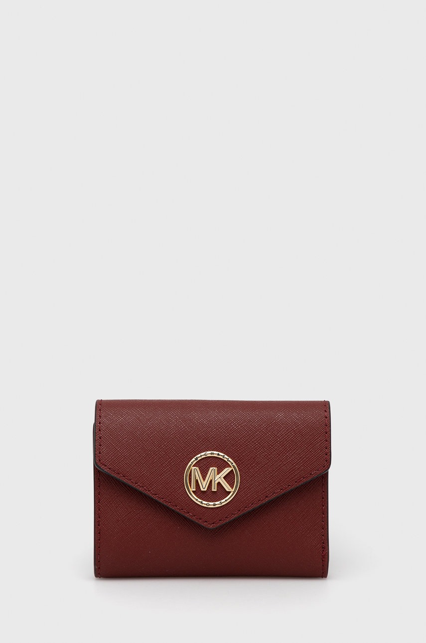 

Кожен портфейл MICHAEL Michael Kors дамски в бежово, Бордо