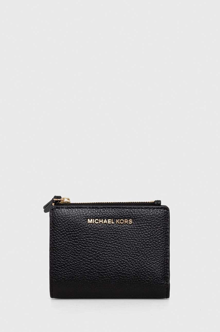 

Шкіряний гаманець MICHAEL Michael Kors жіночий колір чорний