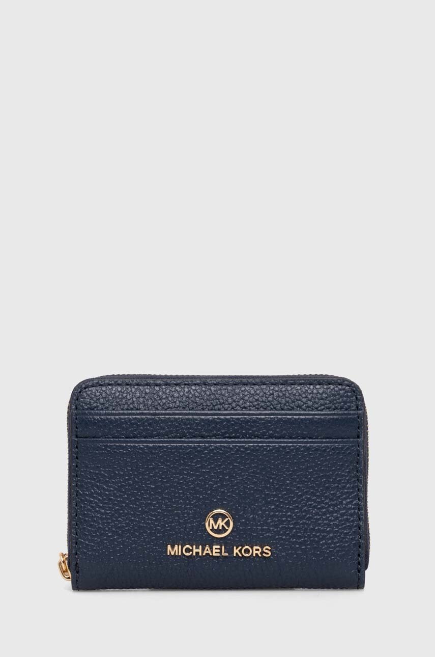 

Кожен портфейл MICHAEL Michael Kors дамски в черно, Тъмносин