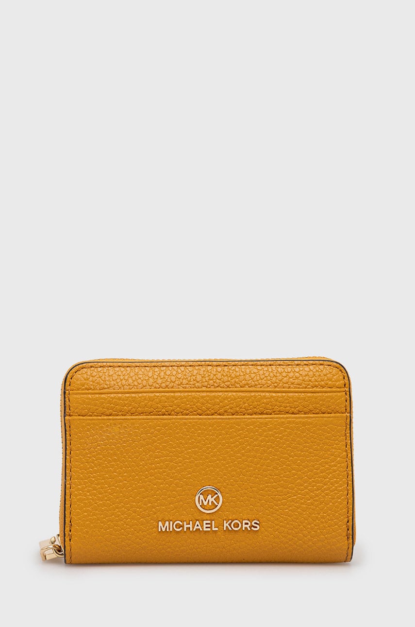 Michael michael kors portofel de piele femei, culoarea galben