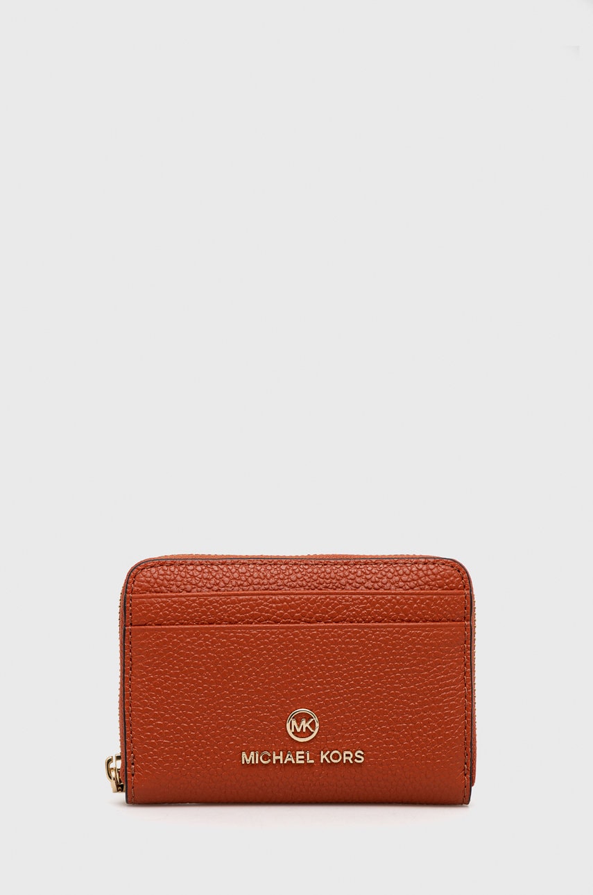 Michael michael kors portofel de piele femei, culoarea portocaliu