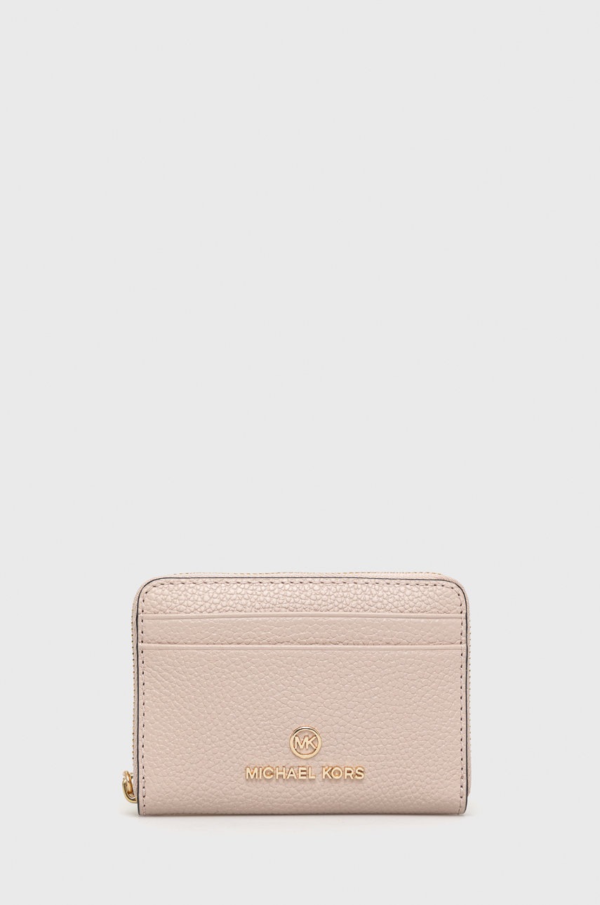 

Кожен портфейл MICHAEL Michael Kors дамски в розово, Розов