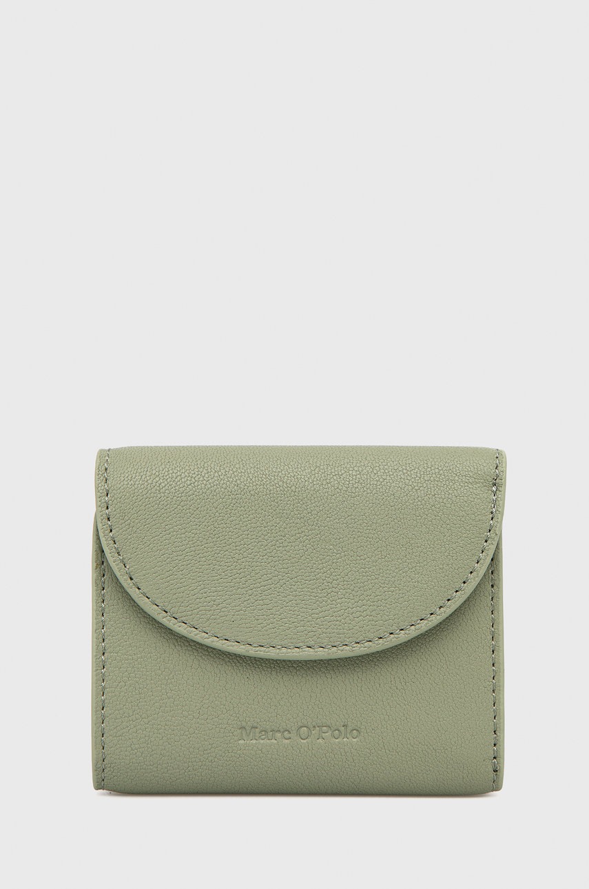 

Кожен портфейл Marc O'Polo дамски в зелено, Зелен