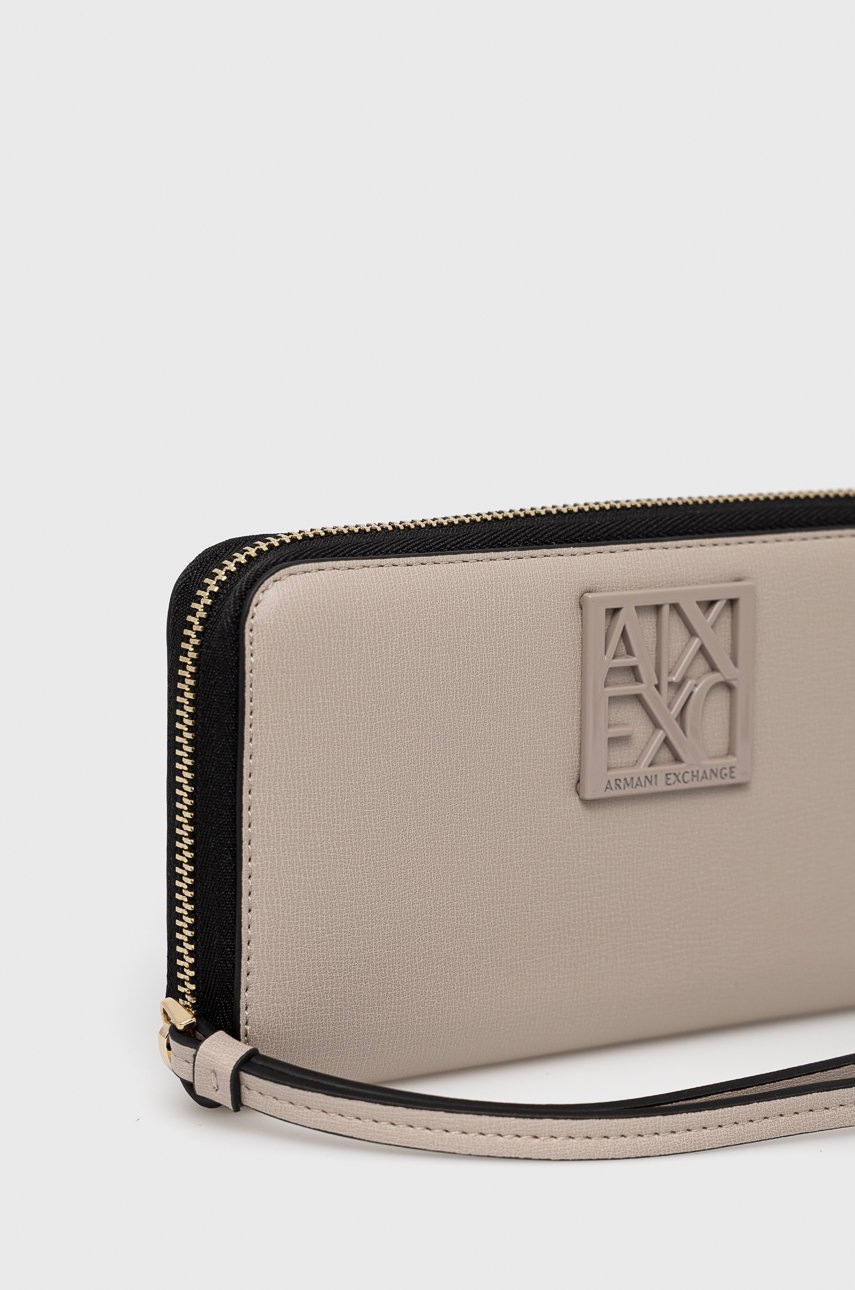 

Кошелек Armani Exchange женский цвет бежевый