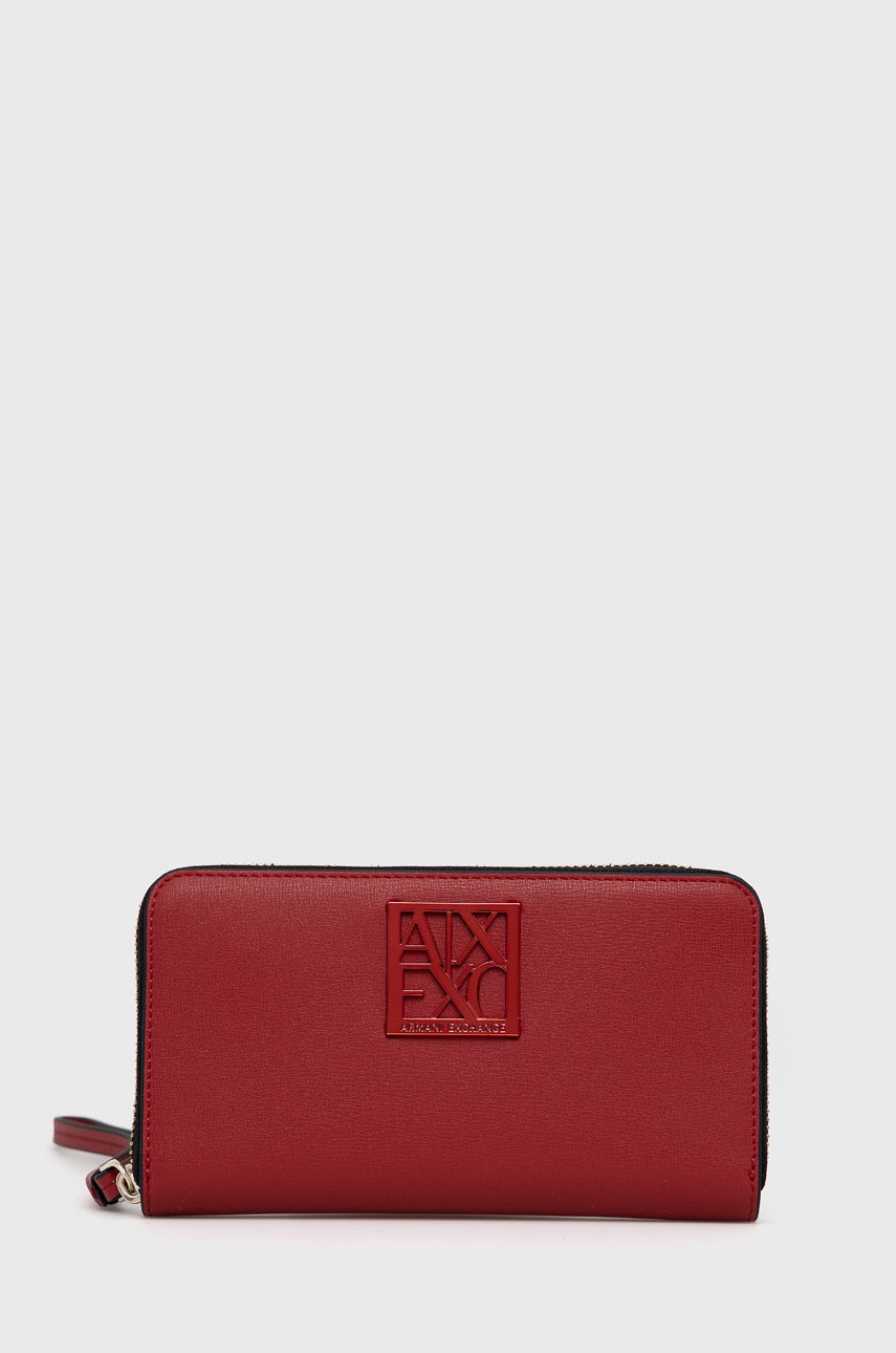 

Портфейл Armani Exchange дамски в червено, Червен